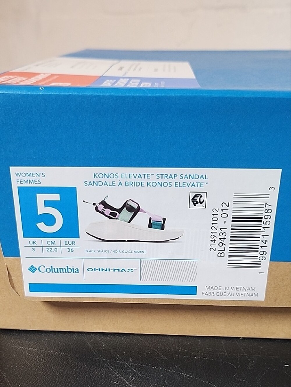 Columbia Pastel Sport Sandals - Lavender Mint White Black - Picture 3 of 7